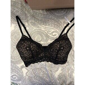 NWT 34D Aerie Black lace wireless bra
